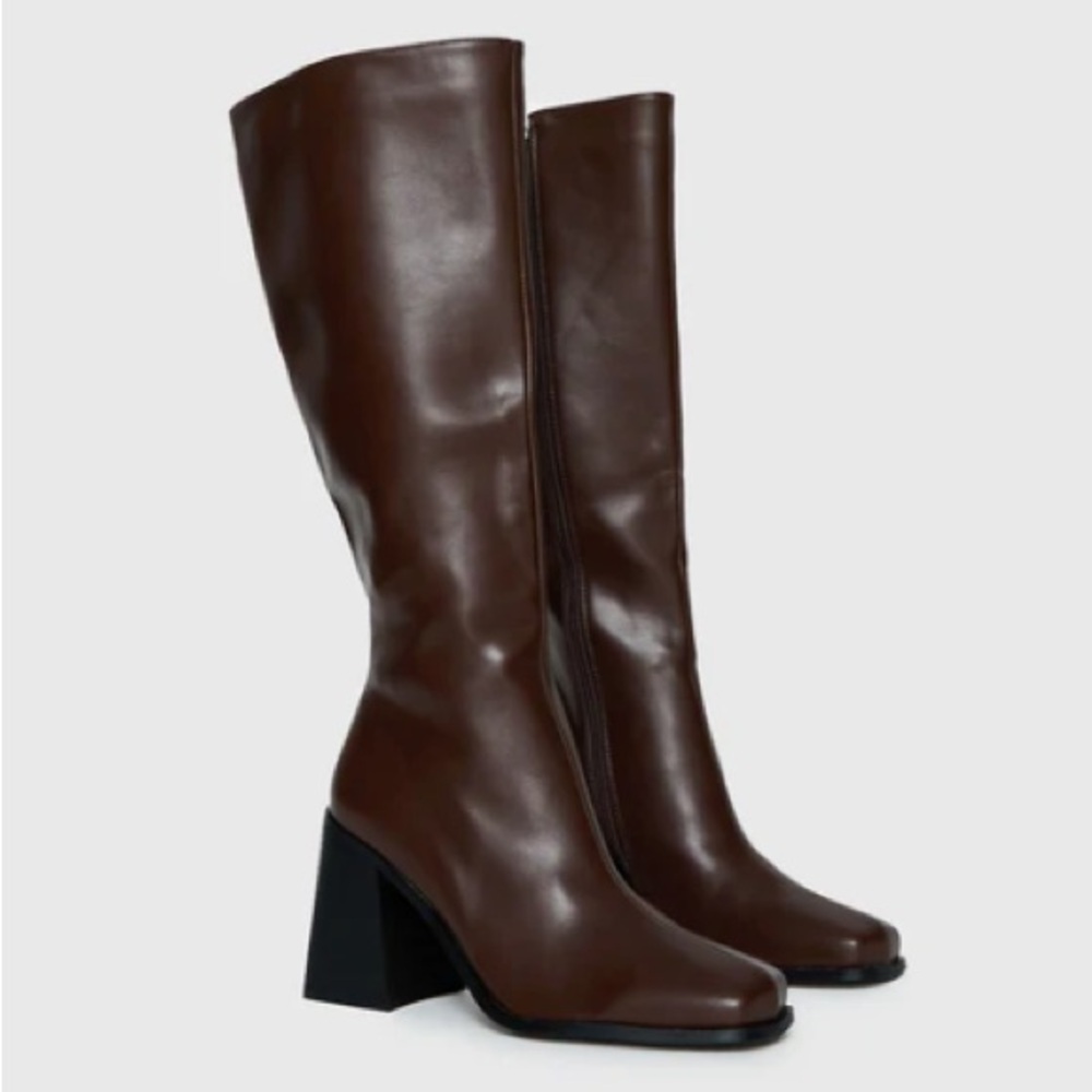Renzo Knee-High Boots Brown - Picture 3 of 12